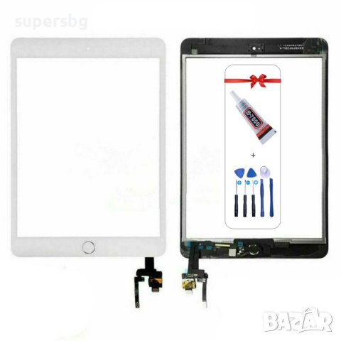 Apple iPad Mini 3 / Тъч скрийн бял / A1599 , A1600 / с IC Connector, с хоме бутон
