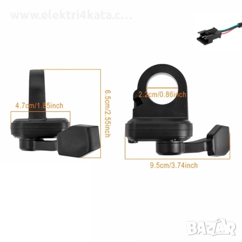 Акселератор (палец) 108X за газта 12V-72V (3pin SM Male), снимка 2 - Части - 52574113