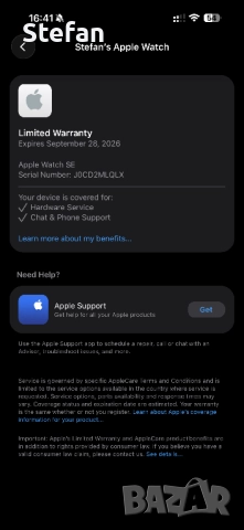 watch Apple SE Gen2 Cell 44mm Гаранция 1г, снимка 6 - Мъжки - 52944668