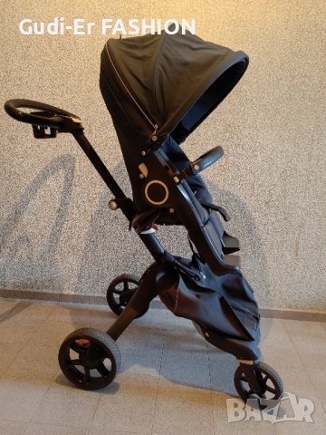 Детска количка Stokke Xplory V6 black- НЕРАЗЛИЧИМ ОТ НОВ!, снимка 2 - Детски колички - 43528748