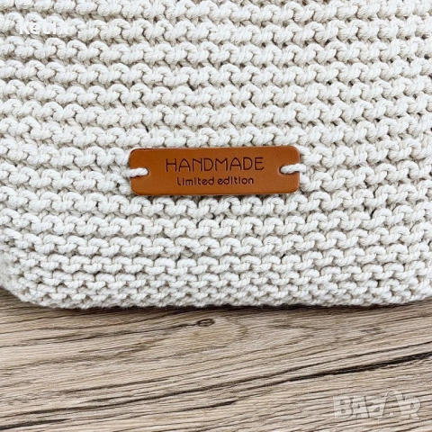 50 броя етикети от кожа "Handmade"