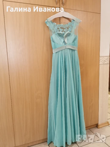 Официална рокля за бал, сватба, тържество, цвят МЕНТА, снимка 2 - Рокли - 50737721
