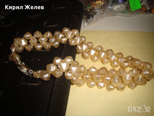 РЕТРО ПЕРЛЕН ТИП АРТ ДЕКО КОЛИЕ СТАРА РЪЧНА МАЙСТОРСКА ЮВЕЛИРНА ИЗРАБОТКА 22836, снимка 7 - Антикварни и старинни предмети - 33395644