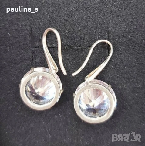 Два различни чифта / Сребърни обеци с Моисанит / проба 925  , снимка 14 - Обеци - 35616027