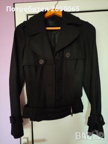 Черно палтенце S размер!, снимка 1 - Палта, манта - 43110920