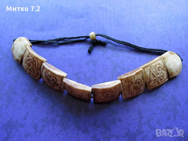 Стара гривна от слонова кост, снимка 6 - Гривни - 27393292