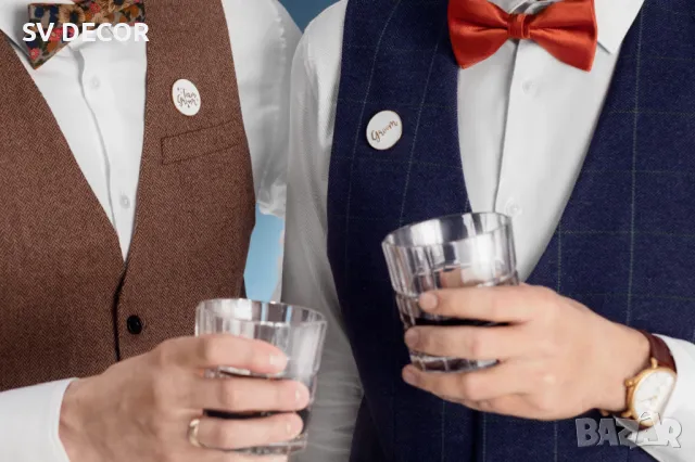 Поздравителна картичка за младоженец със значка, снимка 3 - Покани - 49677141