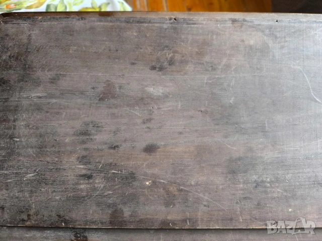 старинен дървен поднос с коне пирографиран, снимка 4 - Антикварни и старинни предмети - 53324619