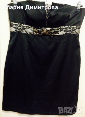 Малка черна рокля с дантелени орнаменти, снимка 5 - Рокли - 38856658