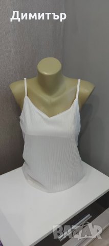 РАЗПРОДАЖБА!!! Нов дамски бял топ/потник, снимка 5 - Корсети, бюстиета, топове - 33067056