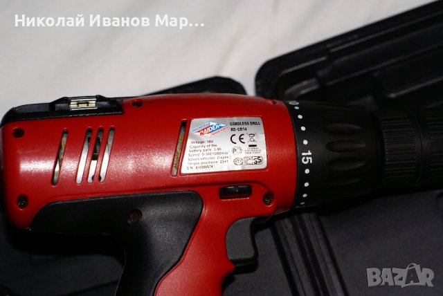 Бормашина-винтоверт Raider RD-CD14, снимка 3 - Винтоверти - 43446627