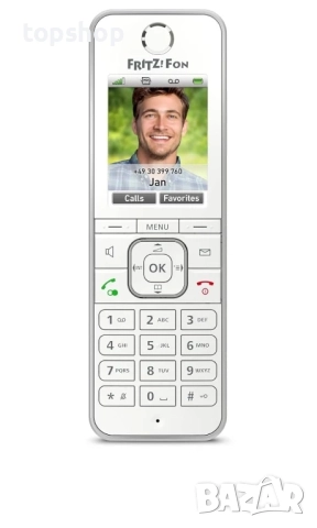 Чисто нов, запечатан AVM Fritz!Fon C6 DECT мобилен телефон, интернет, бял, снимка 3 - Motorola - 51636643