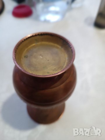 Стара ръчно изработена медна ваза, снимка 8 - Антикварни и старинни предмети - 39553847