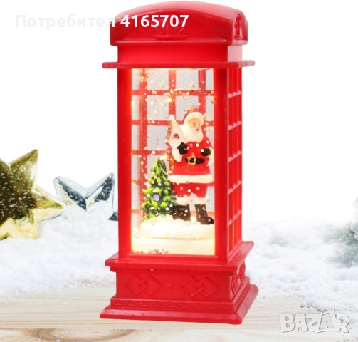 Коледна снежна лампа с LED светлина – празнична магия за уютен дом и топъл коледен дух, снимка 2 - Декорация за дома - 52815917