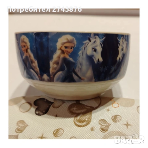 Детски порцеланов комплет за хранене от три части Замръзналото кралство - Елза, снимка 5 - Сервизи - 47883398