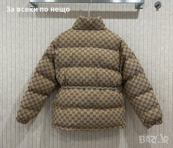 Gucci Дамско Бежово Зимно Яке Гучи Код E1071, снимка 4 - Якета - 52316349
