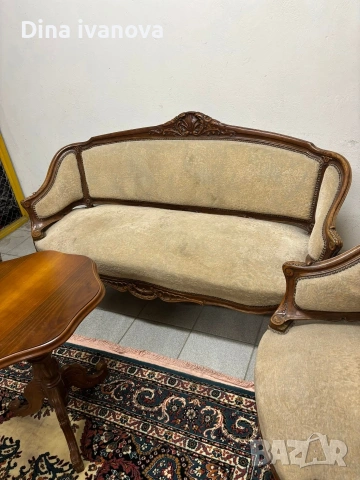 холна гарнитура  две кресла и диван , снимка 3 - Антикварни и старинни предмети - 53539142