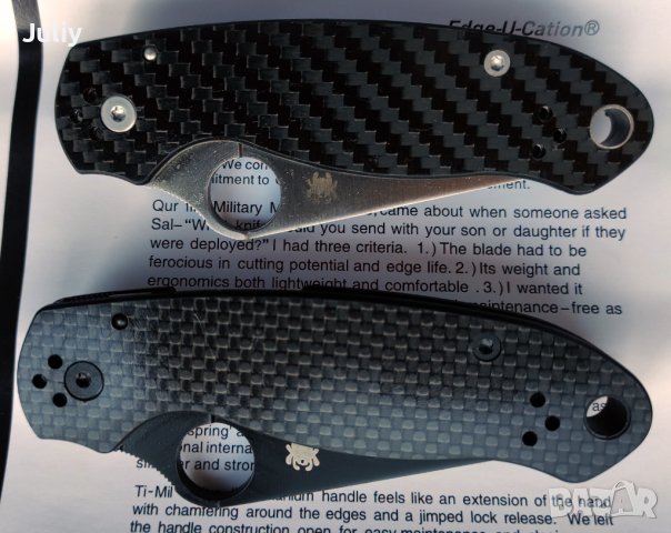 SPYDERCO PARA 3 C223  CARBON G10 , снимка 6 - Ножове - 39225080
