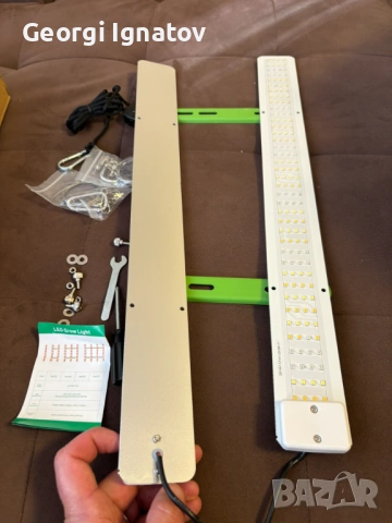 Пълен спектър LED фито лампа 2х56,5 см аквариум и разсад, снимка 2 - Лед осветление - 53138936