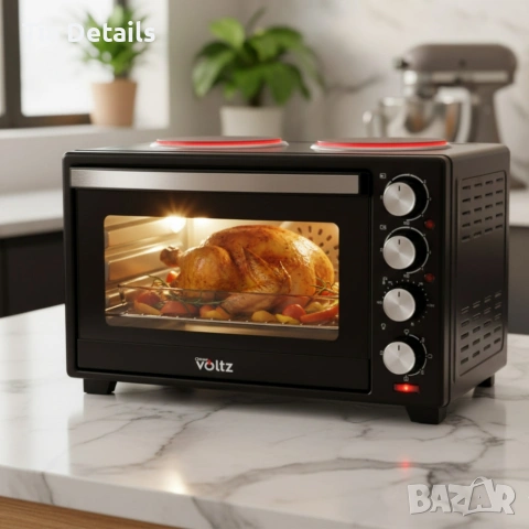 Готварска печка Voltz с фурна и 2 котлона, снимка 6 - Печки, фурни - 53018632