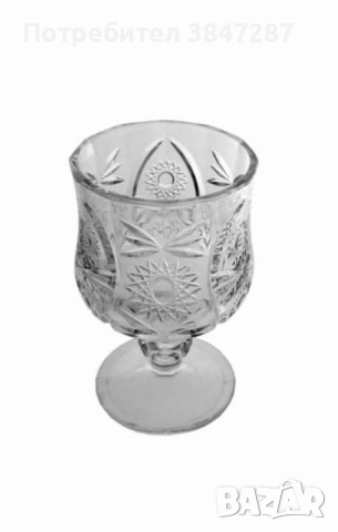 Комплект от 6 броя чаши за вино със столчета , снимка 2 - Сервизи - 44924185