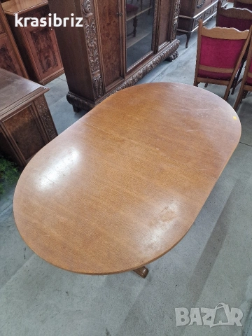 Трапезна Разтегателна Масивна Маса-внос от Германия!, снимка 2 - Маси - 53531933