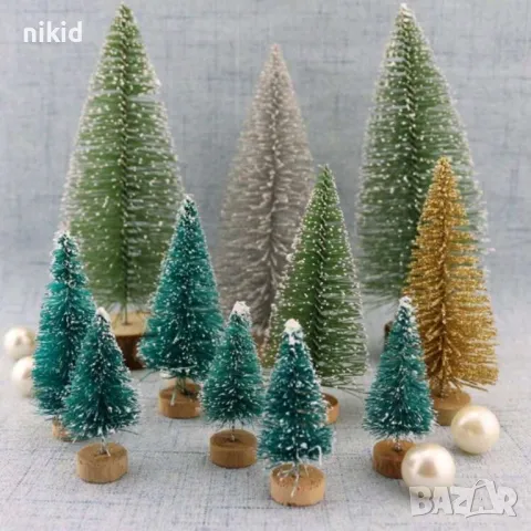 4-15 см декоративна изкуствена елха със сняг декорация украса торта маса и др