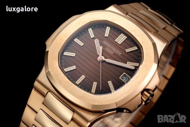 Мъжки часовник Patek Philippe Nautilus 5711 Brown с автоматичен швейцарски механизъм, снимка 3 - Луксозни - 43515815