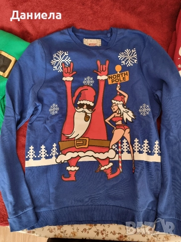 Маркови мъжки коледни пуловери/блузи Л/ХЛ, снимка 8 - Спортни дрехи, екипи - 52736301
