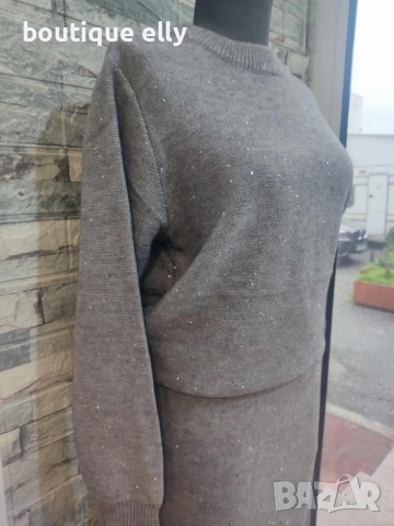 комплект блуза и пола- сиво и черно, снимка 2 - Комплекти - 52692889