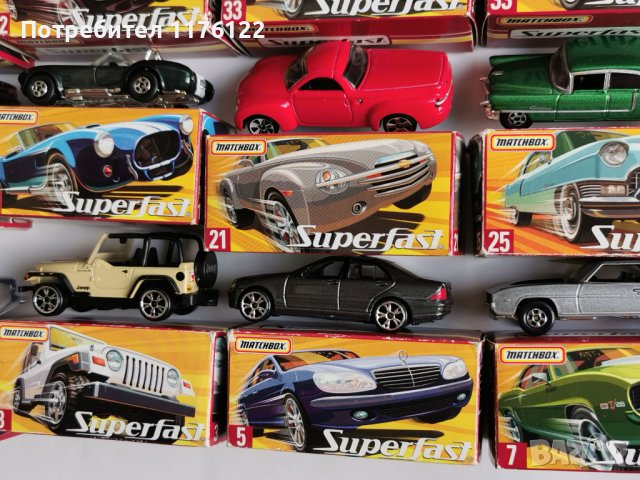 Малък Лот от 20 Matchbox Superfast Мачбокс Суперфаст Нови С Кутии, снимка 3 - Коли, камиони, мотори, писти - 40366289