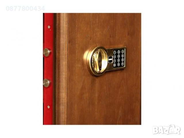 Луксозен сейф дъб естествен фурнир-висок клас защита против разбиване и златно покритие, снимка 3 - Други стоки за дома - 43988580