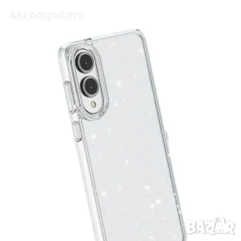 Силиконов кейс Shine 2 mm брокатен, За Samsung Galaxy S25 Edge, Прозрачен, снимка 2 - Калъфи, кейсове - 50346248