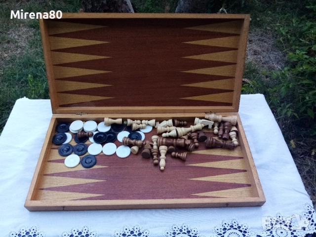 Пълен комплект шах и табла, снимка 1