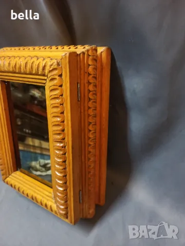 МАСИВНА ДЪРВЕНА КУТИЯ ЗА БИЖУТА ,ДР ДЪРВОРЕЗБА , снимка 3 - Антикварни и старинни предмети - 49313785