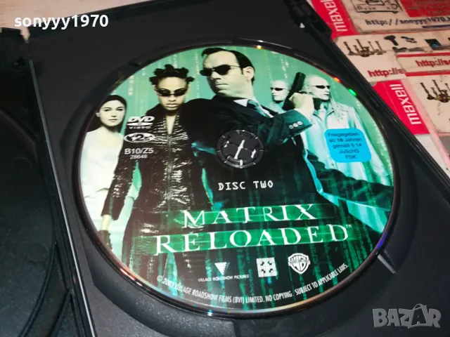 MATRIX RELOADED X2 DVD 1004251711, снимка 4 - DVD филми - 49848272