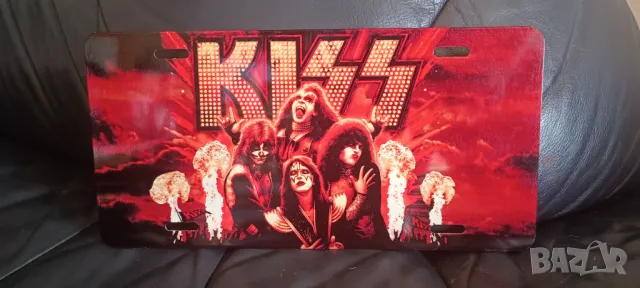 KISS-метална табела в UK Licence Plate Style, снимка 3 - Китари - 47330351