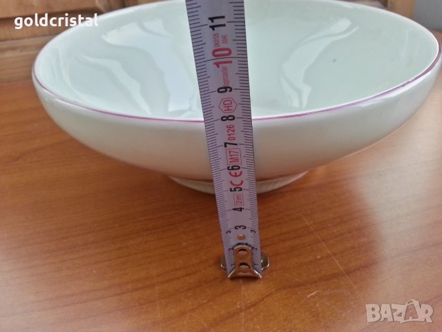 Стар български порцелан купа голяма, снимка 3 - Антикварни и старинни предмети - 36982384