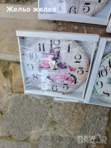 Часовник,30см,метален,винтич цветя 20лв, снимка 9 - Стенни часовници - 39881804