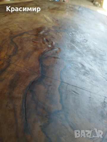 Маса с орехов фурнир, снимка 4 - Антикварни и старинни предмети - 50934796