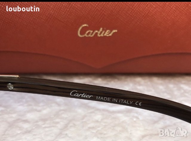Cartier унисекс мъжки слънчеви очила с кожа и дървени дръжки 3 в 1, снимка 12 - Слънчеви и диоптрични очила - 28356030