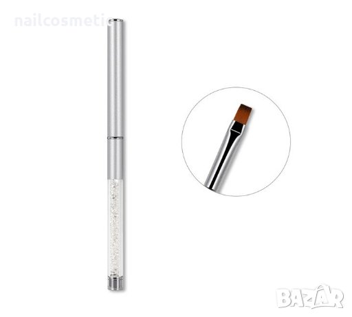 Професионални четки с кристали за гел, акрил и декорации, снимка 2 - Продукти за маникюр - 24440501