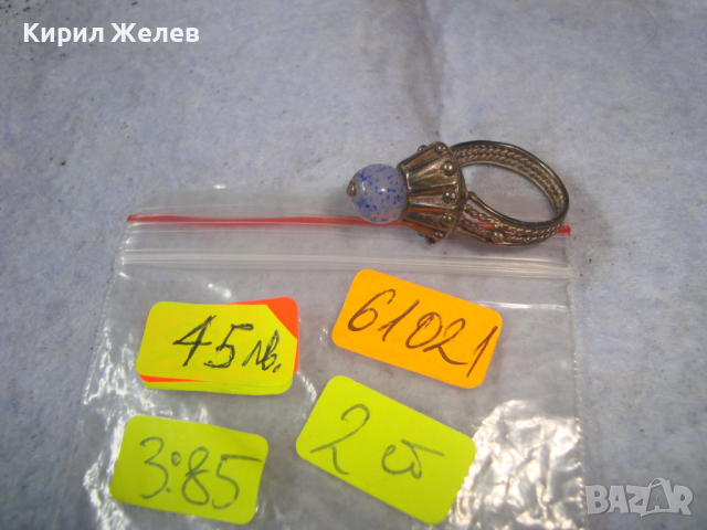 ВЪЗРОЖДЕНСКИ СРЕБЪРЕН СКЪПОЦЕНЕН ОСМАНСКИ ПРЪСТЕН - САЧАН РЪЧНА СТАРИННА МАЙСТОРСКА ИЗРАБОТКА 61021, снимка 6 - Антикварни и старинни предмети - 36378282