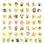50 бр Пикачу от Покемон pokemon самозалепващи лепенки стикери за украса декор картонена торта , снимка 2