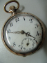 № 6154 стар френски джобен часовник   - REMONTOIR Sylindre   - сребърен с позлата   , снимка 2