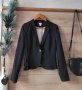 Черно сако H&M с къдричи на кръста , снимка 1 - Сака - 43201351