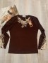 Ефектна блуза нова с етикет, р-р L, снимка 1 - Блузи с дълъг ръкав и пуловери - 27426503