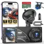 Dash Cam отпред и отзад, 2K, WiFi/БЕЗПЛАТНО ПРИЛОЖЕНИЕ, отпред 170°+140° отзад, снимка 1