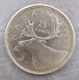 Сребърна монета 25 цента 1963 Канада, снимка 1 - Нумизматика и бонистика - 33339081