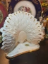 Capodimonte Italy  Circa 1980 Porcelain Peacock Figurine W/ Colorful Crystal Accents “Паунът” , снимка 9